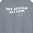 thumbnail image 3 of Instant Message - Not As Calm As I Look - Women's Racerback Tank Top, 3 of 6