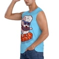 thumbnail image 3 of Easygdp Sushi Salmon Surfing Men's Breathable Tank Tops Sleeveless Sporty T Shirts for Basketball, Mountaineering, Bodybuilding -Medium, 3 of 8
