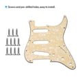 thumbnail image 2 of Protector de guitarra estilo ST con 11 orificios, panel triple capa en perla crema M80D58-YP, incluye tornillos para fácil instalación., 2 of 6