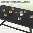 thumbnail image 3 of Dycanpo Outdoor Dining Table and Chairs Set of 7,HDPS All-Weather Material Outdoor Chairs for Patio Lawn Garden, Dark Gray, 3 of 14