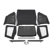 Rugged Ridge by RealTruck Frameless Montana Soft Top for Wrangler YJ | Black Diamond | 13790.33 | Compatible with 1992-1995 Jeep Wrangler YJ