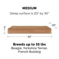 thumbnail image 4 of Furhaven 32608012 Snuggle Terry & Suede Deluxe Ortho Mat - Espresso Large Pet Bed, 4 of 5