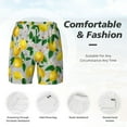 thumbnail image 5 of Lsque Mens Swim Trunks Lemon1 Pattern - Bathing Suit Compression Liner - Beach Swim Shorts Swimwear - (S-3XL) - Stretch Quick Dry -Large, 5 of 9