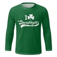 thumbnail image 4 of IWRICH St. Patrick's Day T Shirts for Men Long Sleeve Cute Graphic Shamrock Pullover Tops Cozy Crewneck Tees 03-Green XL, 4 of 4