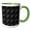 Green/White, variant on 3drose, Abstract Dot Pattern Background - Monochrome Vector Design, 11oz Two-tone Black Mug