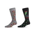 thumbnail image 2 of MeMoi 2 Pair Men's Rayon Blend "Holiday Cheer" Christmas Novelty Crew Socks - Mens - Male, 10-13, Black-Black, 2 of 6