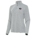 thumbnail image 2 of Women's Antigua  Heather Gray Georgia Bulldogs Mentor Quarter-Zip Mock Neck Top, 2 of 3