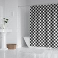 thumbnail image 2 of Black White Small Checkered Pattern Shower Curtain 84"x72" ,Bathroom Decorative Shower Curtains Set with 12 Hooks,Modern Waterproof Washable Shower Curtain, 2 of 6