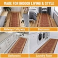 thumbnail image 4 of Ottomanson Extra Long Runner Rug 2'7" x 31' – Non-Slip Low Pile Hallway Carpet, Oriental Red, 4 of 6