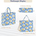 thumbnail image 6 of FORMRS Womens Corduroy Tote Bag Crossbody Shoulder Handbag with Pocket, Playful Fried Eggs, 6 of 7