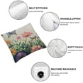 thumbnail image 6 of nygtbtfer Pillow Covers Set of 2, Colorful Floral Throw Pillow Covers Outdoor Spring Decorative Pillowcase for Couch Home Sofa Living Room White, 6 of 7