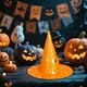 thumbnail image 5 of Sombrero de bruja de Halloween para adultos y niños Sombreros clásicos negros puntiagudos con accesorios de disfraz de estrella para mujeres y hombres Fiesta de Halloween, 5 of 5