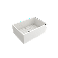 thumbnail image 3 of BOCCHI Contempo Apron Front Fireclay 27 in. Single Bowl Kitchen Sink with Protective Bottom Grid and Strainer in White, 3 of 6