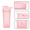 thumbnail image 2 of Protein Shaker Bottle , Strong Loop Top, BPA Free, Shaker Balls Included - On-The-Go Protein Shakers, 2 of 4