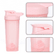 thumbnail image 3 of Vaso de plástico portátil con tapa con hebilla graduada-rosa, 3 of 5