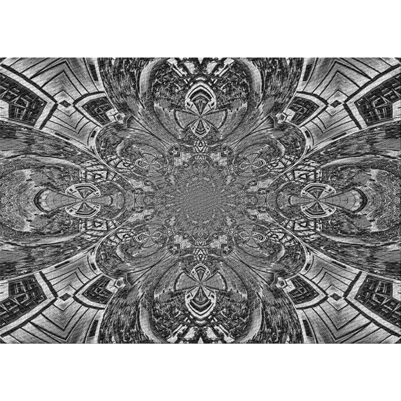 Ahgly Company Indoor Rectangle Patterned Dark Gray Black Area Rugs, 6' x 9'