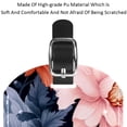 thumbnail image 4 of Square 2Pack PU Leather Flower Cruise Luggage Tag with Privacy Cover and Name ID Tag for Travel Handbags Backpacks Luggage Tags, 4 of 6