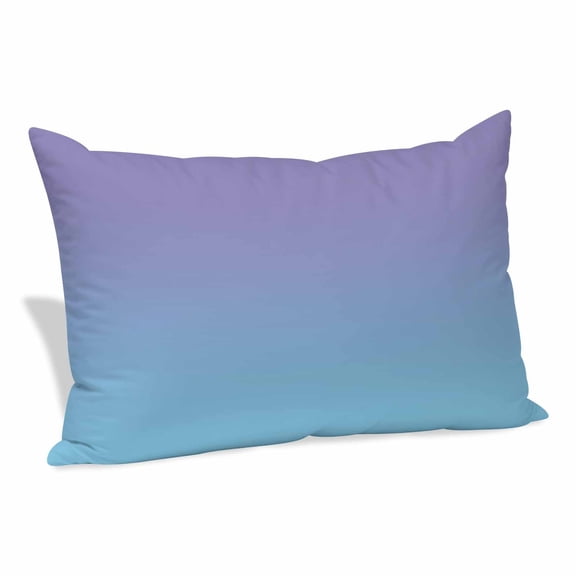 Ombre Blue Purple Pillow Covers 16"x24", Colorful Painting Soft Brushed Microfiber Breathable Throw Pillow Covers, Decorative Pillowcase with Zipper for Couch Sofa Bedroom Living Room