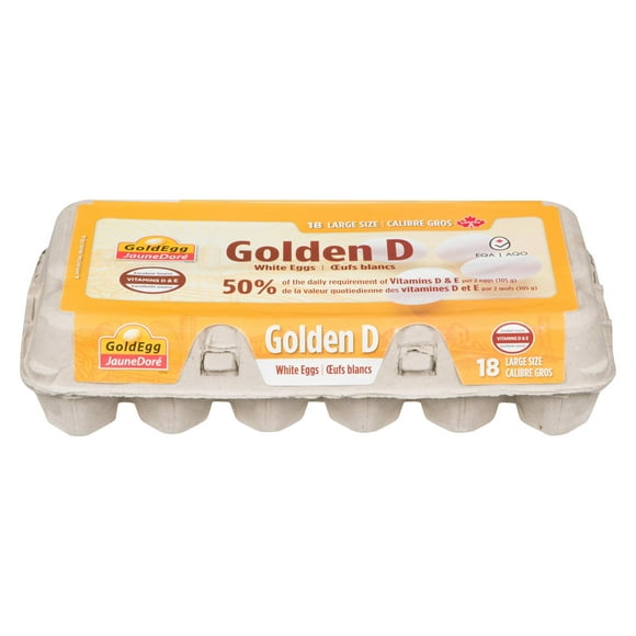 GoldEgg Golden D Vitamin D Enriched Large Eggs, 18 Count