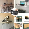 thumbnail image 3 of 12 Inch Heavy Duty Folding Shelf Brackets (2 Pack) - Stainless Steel Collapsible Triangle Shelf Bracket for DIY Wall Mounted Tables, Space-Saving Design, includes Screws, 3 of 6