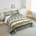 thumbnail image 4 of Aztec Comforter Set Queen Woodland Animals Bear Elk Bedding Set,Southwest Native Exotic Ethnic Indian Tribal Geometry Quilt Country Deer Moose Duvet Insert,Farmhouse Rustic Home Decor, 4 of 5
