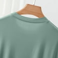 thumbnail image 5 of Otvok Womens Tops Ladies Casual Solid Color Base Short Sleeved Pullover T-Shirt, 5 of 6