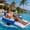 1SET B, variant on Motorized Pool Float Fast for Adults Rechargeable Inflatable Water Cruiser | Joystick Control Backrest Cup Holder Rechargeable 2600mAh Battery and 40/66in Sizes for Calm Water Lounging