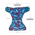 thumbnail image 6 of 4pcspack Cloth Diapers Washable Reusable Pocket Cloth Diaper Quick Dry Breathable Waterproof One Size Adjustable for Girls Boys Infants, 6 of 7