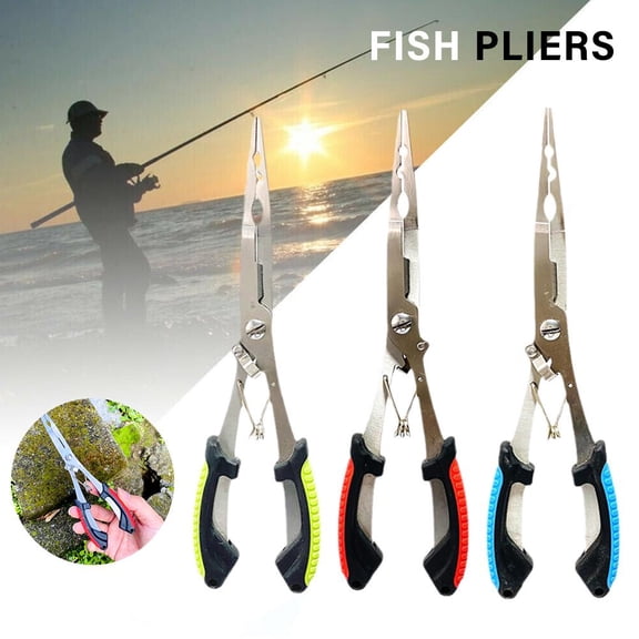 QHUDLV RYGRZJ Fish Pliers Ergonomics slip High-strength Multifunctional Fishing Fishing Hooks Equipment Pliers Tied Angling Cut