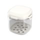 thumbnail image 4 of Estuche limpiador de dentaduras con tapa y colador, vaso para dentaduras postizas, regalo para personas mayores. Blanco, 4 of 9
