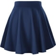 thumbnail image 2 of SURJDE Jupe Patineuse Mini Décontractée Évasée Extensible Basique pour Femmes, 2 of 7