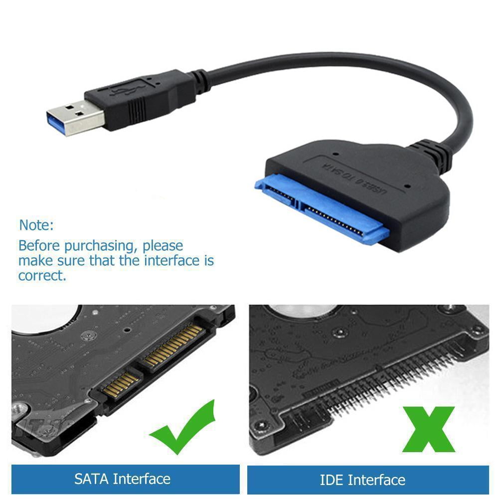 Summen vagabond kant USB 3.0 to SATA Hard Drive Adapter Cable for 2.5" SSD/HDD Hard Disks -  Walmart.com