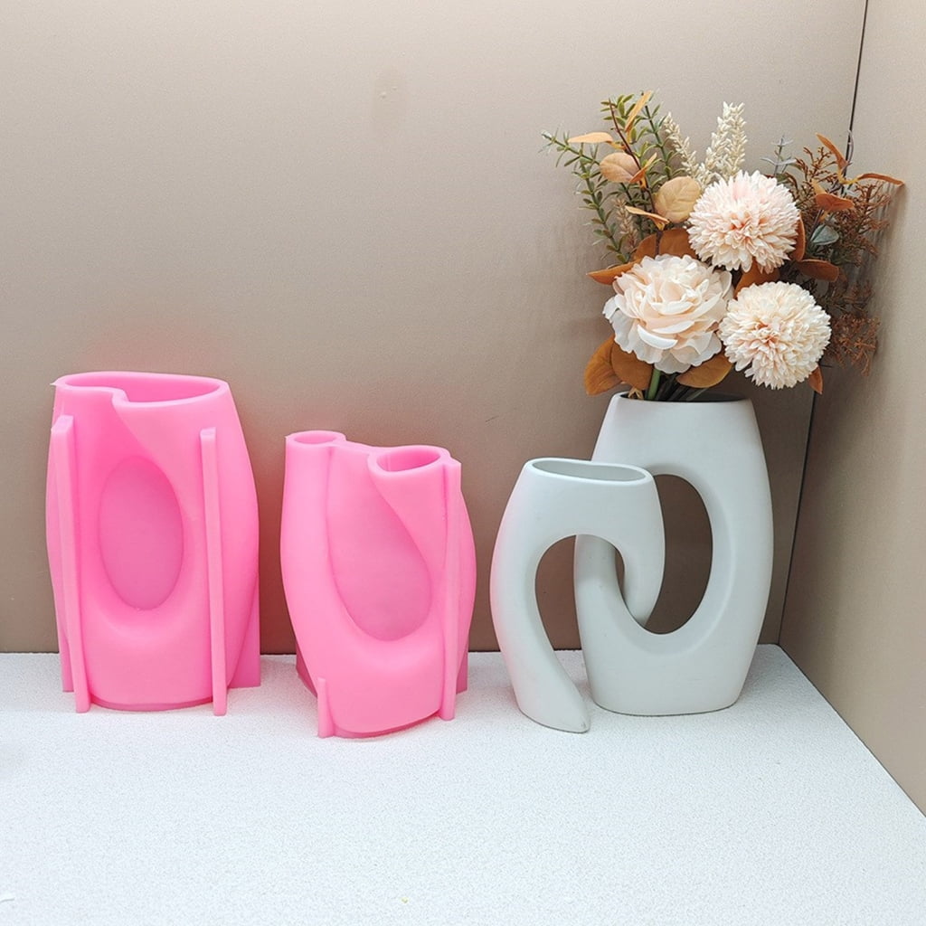 lanema Special Shaped Vase Resin Molds Succulent Plant Flowerpot Silicone Mould Craft