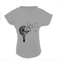 thumbnail image 3 of Pompotops Mode T-shirt Blouse pour Femmes à Imprimé à Manches Courtes Ample à Col Rond, 3 of 6