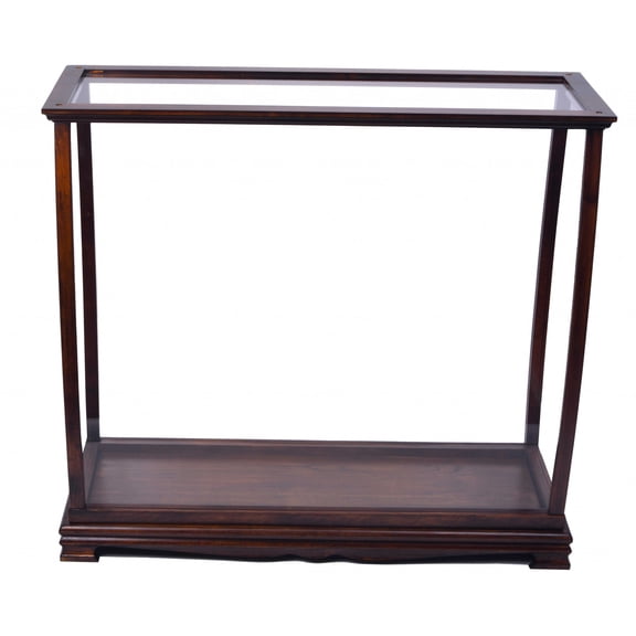 13" x 34" x 31.5" Classic Brown For Midsize Tall Ship  Display Case