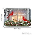 thumbnail image 4 of SPXUBZ Non Slip Flannel Floor Mat Winter Cardinal Window Scene for Bathroom Kitchen Bedroom Decor 16x24 inch, 4 of 5