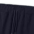 thumbnail image 6 of Kvture Mens Casual Cargo Joggers Drawstring Elastic Waist Tapered Work Cargo Pants Outdoor Hiking Pants with Pockets Navy XL, 6 of 7