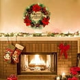 thumbnail image 4 of LINLIN Christmas Wreath, 20CM Artificial Christmas Wreath with Led Lights for Door Wall Window Fireplace Christmas Decoration, 4 of 5