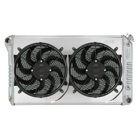 Cold Case Radiators CCRGMA42ASK 14 in. A-Body Radiator with Dual Fan Kit for 1968-1977