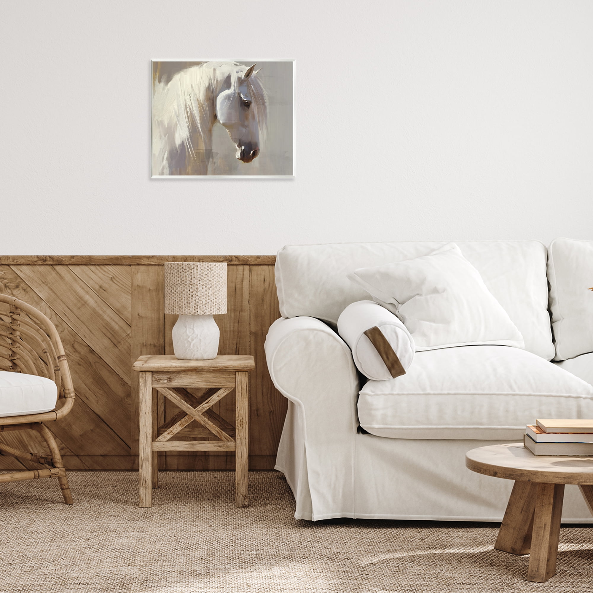 Stupell Industries White Moon Horse Wall Plaque Art, design by Svetlana Aleynikova