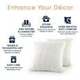 thumbnail image 4 of Cheer Collection Faux Fur Square Decorative Pillow 18x18, Black - (Set of 2), 4 of 10