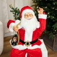 thumbnail image 3 of Northlight 32" Musical and Animated Santa on a Chimney Christmas Decoration, 3 of 6