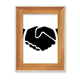 thumbnail image 1 of Agitar las manos gesto silueta patron Escritorio Marco de fotos de madera Pantalla Imagen Arte Pintura Múltiples conjuntos, 1 of 4