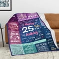 thumbnail image 3 of Yibo 25th Birthday Gifts for Women Blankets 25th Birthday Decorations for Women/Girl Best Gifts for 25 Year Old Female Unique Happy Birthday Decorations Sign Gift Idea for 25th Birthday, 3 of 7