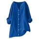 thumbnail image 3 of Conjuntos de maestra/o,Blusa tipo túnica de lino con cuello en V para mujer, manga larga, corte holgado y bolsillo, top informal de verano, sopatenor, 3 of 9