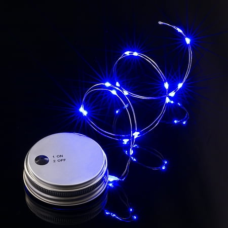 Moonbright Bulk Pack 6 Led Mason Jar Lights Battery Ed For Regular Mouth Blue Lid Light Only By Paperlantern Moonbright Bulk Pack 6 Led Mason Jar Lights Battery Ed For Regular Mouth Blue Lid Light Only By Paperlantern