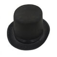 thumbnail image 5 of Black Unisex Fedoras Wide Mad Hats Top Hatter Festival Cap Q4N8, 5 of 9