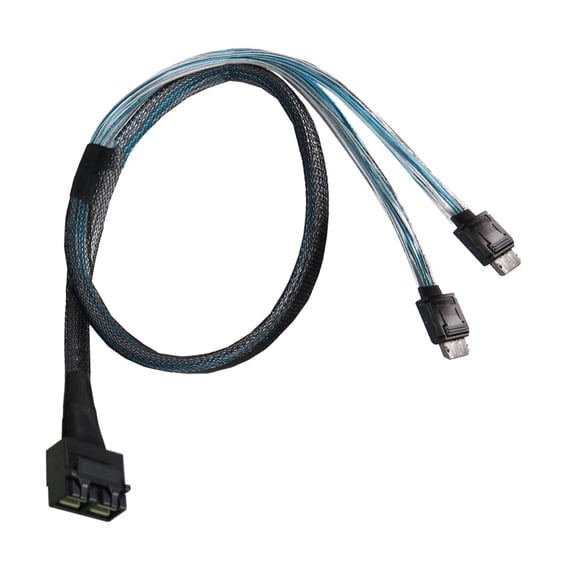 Mini SAS HD 8-Lane to OCulink 4-Lane Dual Y-Cable