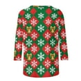 thumbnail image 6 of Christmas Sweatshirts for Women 3/4 Length Sleeve Christmas Tops Xmas Graphic Pullover Sweater Blouses Fleece Xmas Holiday Blouses Tops, 6 of 6