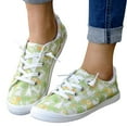 thumbnail image 3 of NOKIO Women Canvas Sneakers Cute Walking Shoes Classic Canvas Shoes Comfort Lace Up Tennis Shoes Lightweight Textile Flats Women Shoes Fashion Floral Casual Shoes, 3 of 6